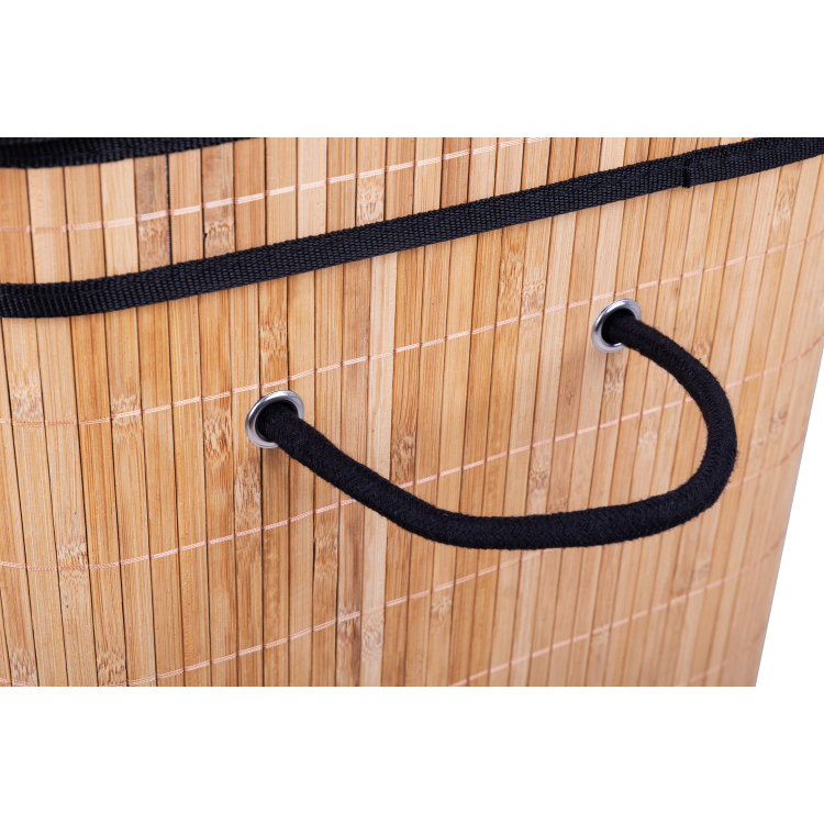 Bambusowy kosz na pranie 3-komorowy naturalny BAMBOO